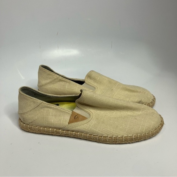 Olukai Kaula Ka’a Kapa linen drop in espadrille flats size 10 - Picture 4 of 13